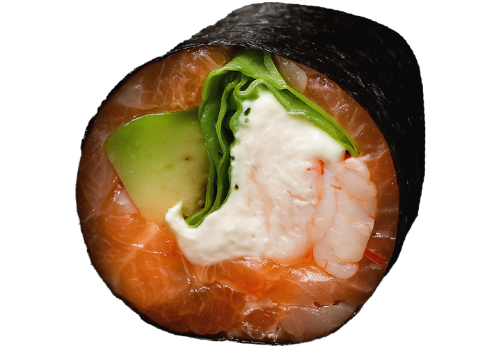 Кето суші з лососем та креветкою заказать суши Миколаїв Budusushi Кето суші з лососем та креветкою заказать суши